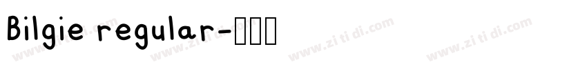 Bilgie regular字体转换